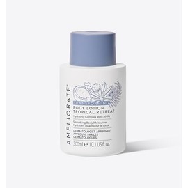 AMELIORATE Transforming Body Lotion Tropical Retreat 300ml for Keratosis Pilaris (KP), Dry Skin & Ingrown Hairs with Bergamot, Coconut & Vanilla | Exfoliating Moisturiser with Lactic Acid (AHA)