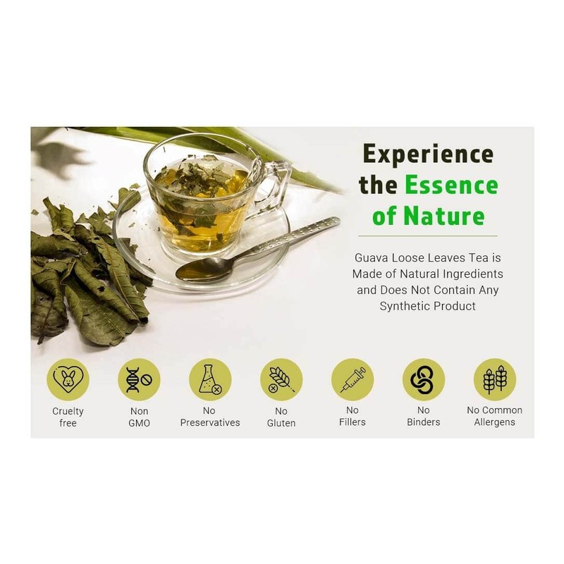 Guava Whole Dry Leaves 2.65 oz(75 grams), Loose Leaf Tea,