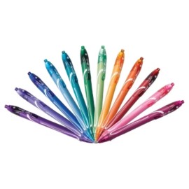 BIC Gel-ocity Quick Dry Gel Pens 0.7mm Medium Point Multicolor 12ct: Rubber Grip