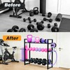 laapee 3-Tier Dumbbell Rack with 882 LBS Capacity, Multi-Purpose Weight
