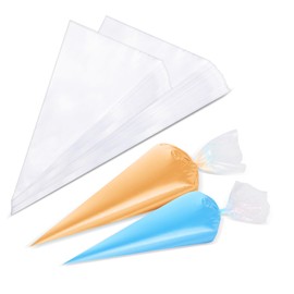 50pcs 12 Inch and 50pcs 16 Inch Disposable Piping Bags, Anti Burst Icing Bags for Cream Frosting, Cakes and Cookies Decoration