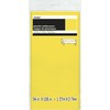Unique Party 50390 - Soft Yellow Plastic Tablecloth, 9ft x
