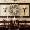 Briful 16" Christmas Wreath Champagne Door Wreath Handcrafted with Artificial