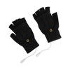 USB Heated Gloves Full Half Fold Back Warm Heated Winter