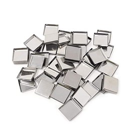 Honbay - 56 moldes de metal cuadrados vacíos de metal, para maquillaje, sombras de ojos, rubor, lápiz labial organizador para paletas de cosméticos (26 mm, altura: 5 mm)