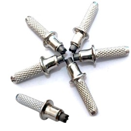 Trekking Pole Replacement Tips - 6 Aluminum Alloy Anti-Slip Tungsten Steel Accessories, Suitable for All Outdoor Activities, Enhancing Your Hiking Experience with Durability and Lightweight Design