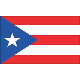 StickerTalk Flag of Puerto Rico Vinyl Sticker, 5 inches by 3 inches