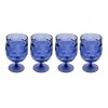 Home Ideas Set 4 Copas De Acrilico Azules, 350 Ml