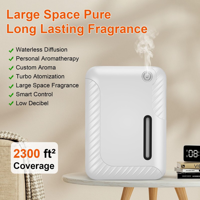 Smart Essential Oil Diffuser for Large Spaces, 250mL Capacity Covering