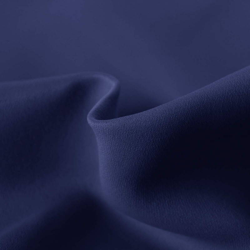 Hiasan Navy Blue Valance Curtains Blackout Thermal Insulated Rod Pocket