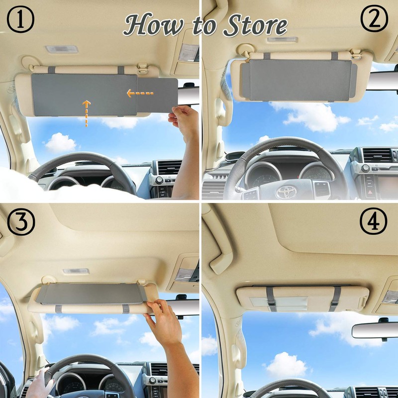 Car Visor Extender TFY Anti-Glare Sun Visor Extender Window Sunshade