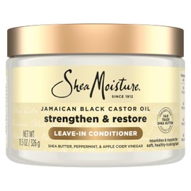 SheaMoisture Jamaican Black Castor Oil Strengthen & Restore Leave-In Conditioner, 11.5 Ounce