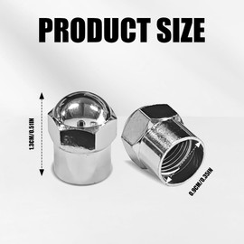 HQRNYP 8PCS Car Tire Valve Stem Cap, Valve Stem Covers, Hexagonal Vehicle Wheel Dust Caps with O Rubber Seal, Auto Exterior Tire Rims Nut Protection Accessories Universal for Mast Cars (Round Head)