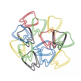Bade New ! Paper Clips, Assorted Colors,20 Pack Dental Office Tooth Molar shaped
