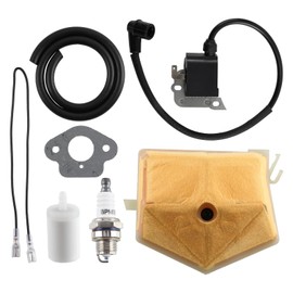 CARBBIA Carburetor Carb Kit with Ignition Coil Air Filter Spark Plug Fuel Line Gasket Compatible with Husqvarna 51 55 50 Chainsaw Replace WT-170-1 WT-170 503281504 503 28 15-04 503608301 503620202