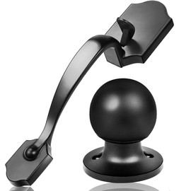 Elemake Front Door Lock - Front Door Handle Exterior/Interior Front Entry Handleset with Door Knob, Keyless Entry Door Lever, Matte Black ORB Plating, Reversible for Left & Right Handed Door