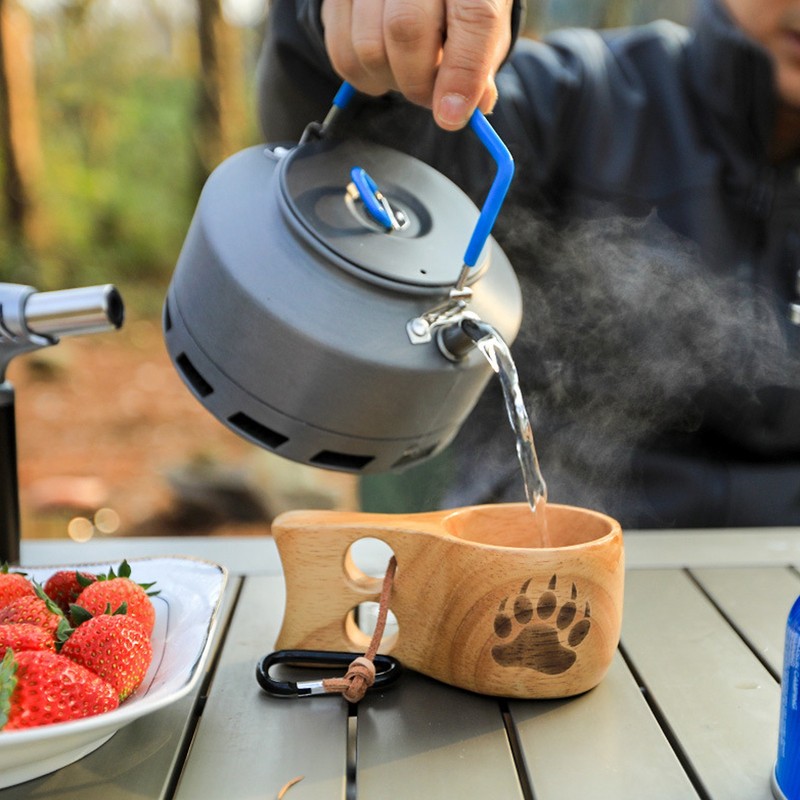 Camping Kettle Scald Proof Short Mouth Fast Heating Energy Saving