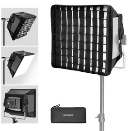 NEEWER - Difusor de Caja de luz LED NL660 RGB660 Pro II para Panel de luz de Video LED, 12.6 x 11.6 Pulgadas, Plegable con Rejilla, Bolsa/Capucha Opaca, no es Necesario Quitar Puertas de Granero de
