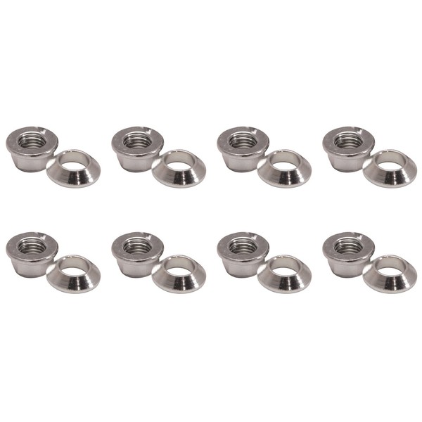 TUSK (8 Pack) Universal Chrome Flange/Tapered Locking Lug Nut 10mm