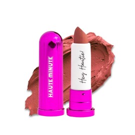 Haute Minute Makeup 4Ever Haute Lipstick – Dark Mauve Lipstick Long Lasting, Bold Satin Finish, Vegan, Cruelty-Free - Clean & Natural, Travel-Friendly Lip Color (Sooo Late!)