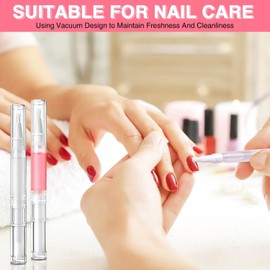Bolígrafo de Aceite para Uñas(25 Unidades, 3 Ml), Transparente, Vacío, con Punta de Pincel para Aceite de Cutículas, Base Líquida, Tubo de Líquido para El Crecimiento de Pestañas, Dispensador