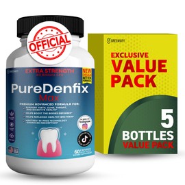 PureDenfix Max – Extra Strength Probiotic Supplement with 40 Billion CFU – Supports Teeth, Gums, Ear, Nose, Throat & Digestive Health – 60 Capsules (5)