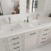 Solid Brass Single Handle Bathroom Faucet Modern Square Design Heavy