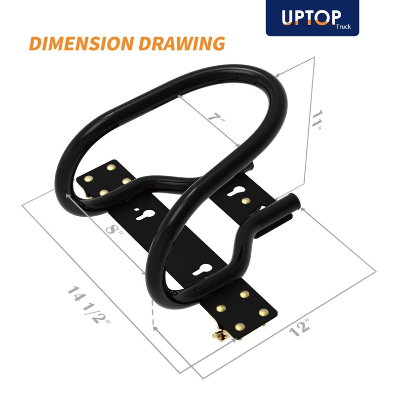 UPTOP Motorcycle Wheel Chock Steel for E-Track/X-Track System, Fits Up