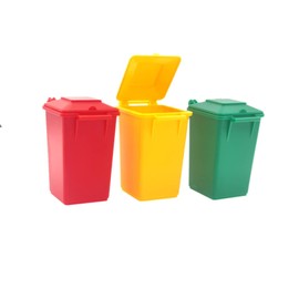 Nuanmu - Juego de basura para automóviles, 3 colores, pequeño cubeta de basura