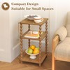 Fultyle End Table, Small Side Table with 3 Tier Open