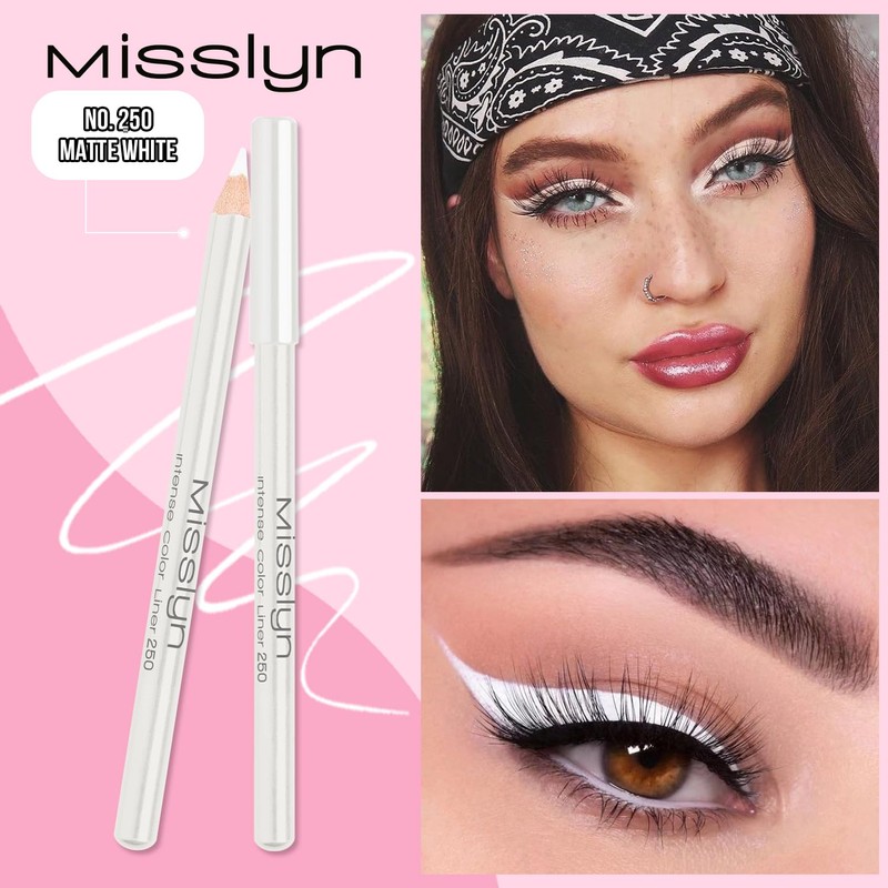 Misslyn Black Eye Pencil without Smudging, 3 Make-Up Pens with