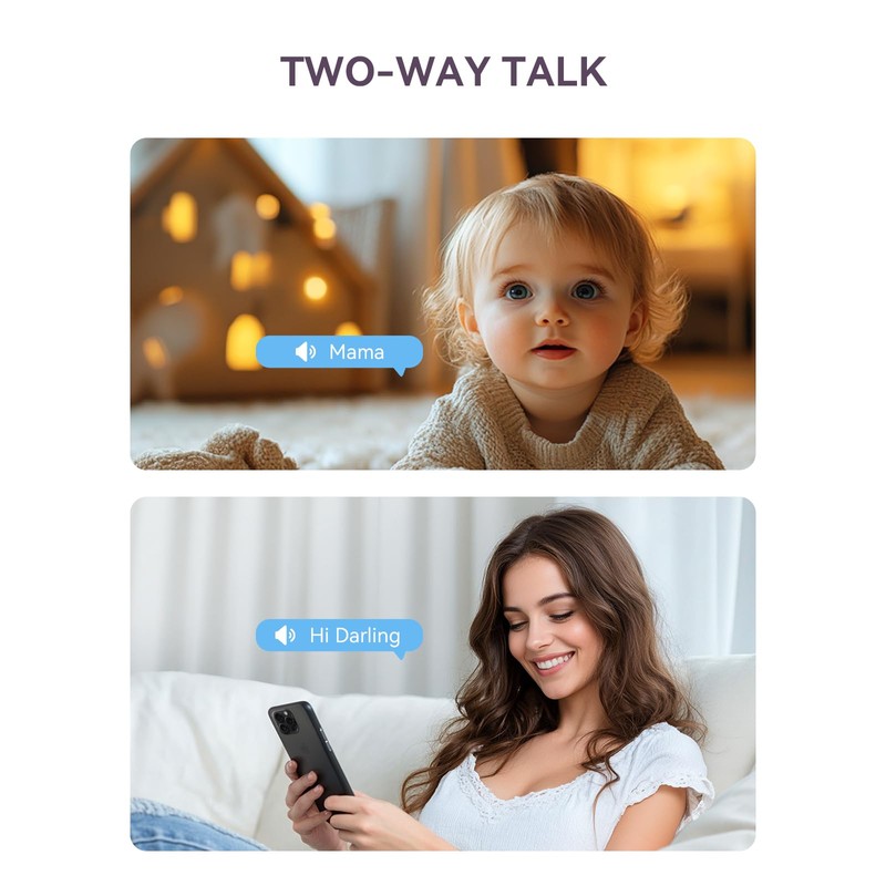 comfyer Baby/Pet Monitor for Indoor Security, Monitoring with Smart Phone