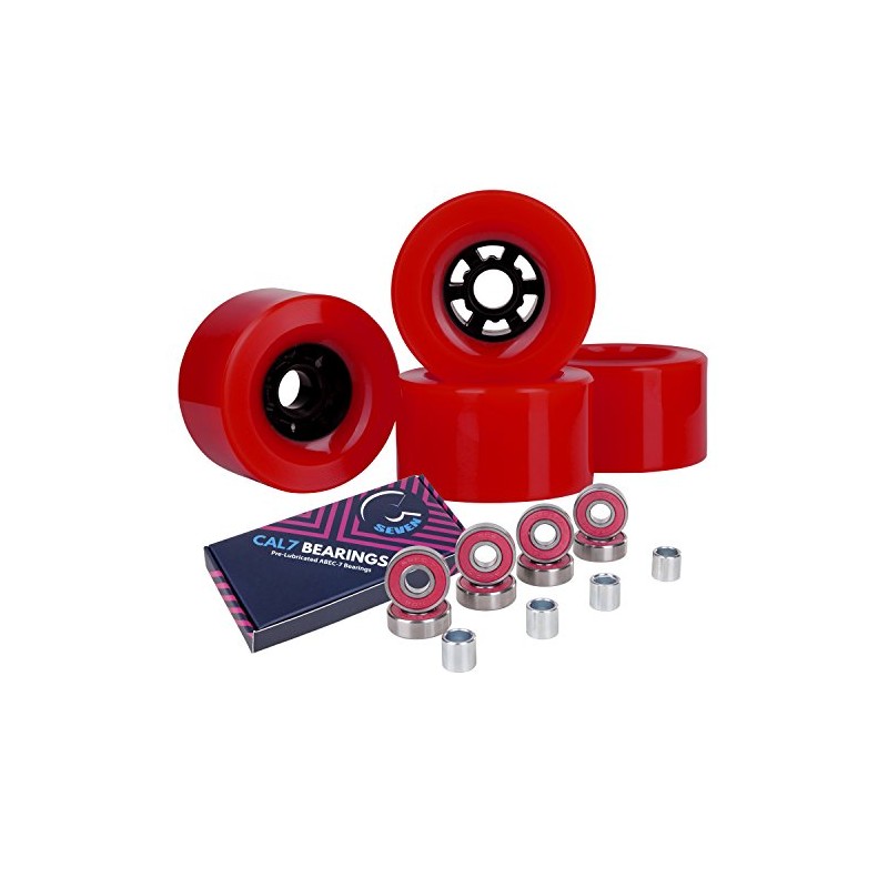 Cal 7 90mm 78A Cruiser Skateboard Wheels, Longboard Flywheel (Solid