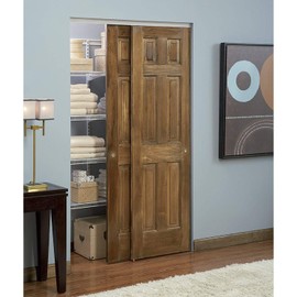 Johnson Hardware 2200F602 Twin Wheel Sliding Bypass Door Hardware (30" 2-Door Hardware Set, 60" Total)