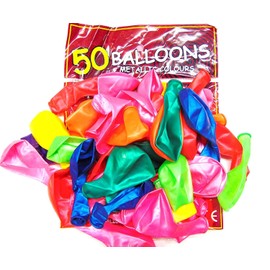 50 Assorted Colour 12 Inch Latex Balloons