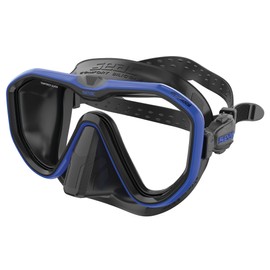 Seac Unisex-Adult Appeal Italien hergestellte Einglas-Tauchmaske mit Einer 3D-Schnalle direkt am Maskenkörper, schwarz/blau, Standard