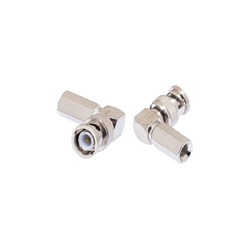 Beetronic 2 x 90 Degree Angled BNC Screw Twist On
