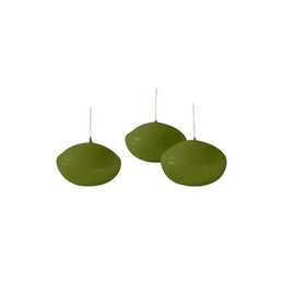 Floating Candles Diameter 4.5 cm Height 2.7 cm Pack of 20 Olive Green Cereria Di Giorgio