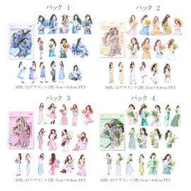 Arpaper Collage Sticker Flake Seal, Assortment, Girls, People, Fashion, PET Seal, Korea, Stylish, Cute, Notebook, Smartphone, Notebook, Decoration, Collage, Arrangement, Waterproof, Notebook Sticker