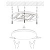 EGLO Pogliola-S LED Ceiling Light, Diameter 31 cm, Crystal Ceiling
