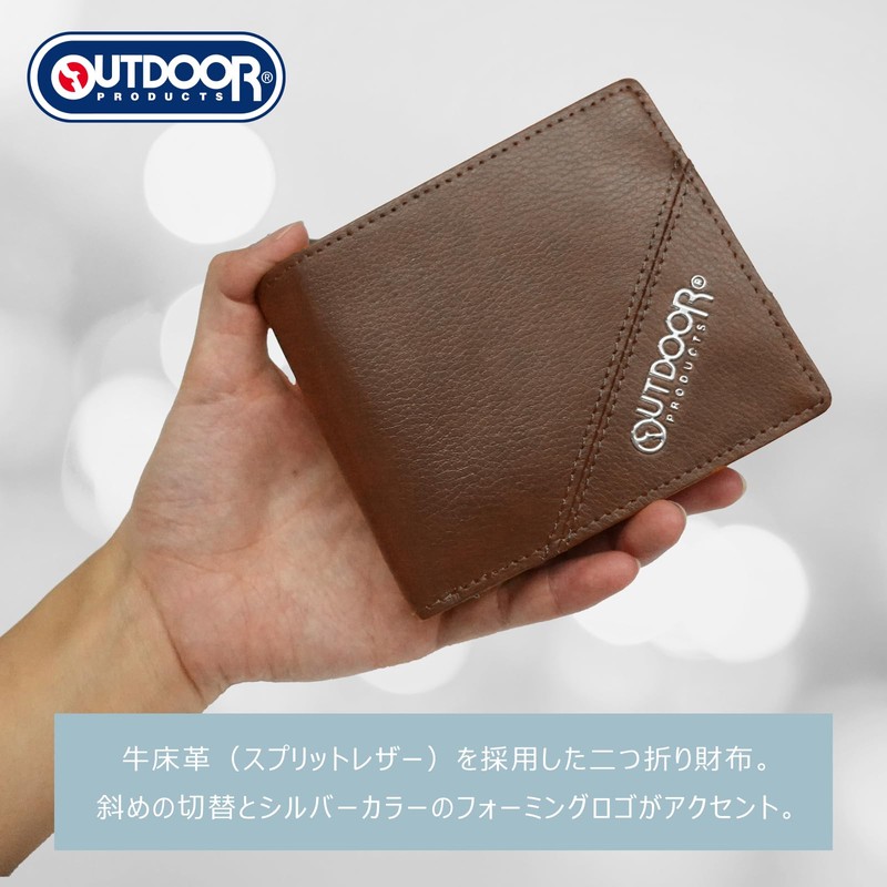 Outdoor Products Bifold Wallet, Forming Leather, Coin Purse, Card Pocket,