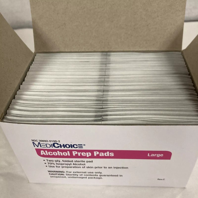 MediChoice Alcohol Prep Pad, Large - 100 Count - 1