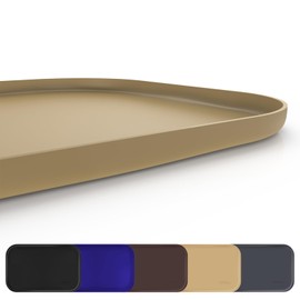 SMILOOL Silicone Pet Feeding Mat with Raised Edge, Dog Cat Bowl Mats for Food and Water, Pet Placemat for Floors Waterproof, 19” x 12” x 0.7” Beige