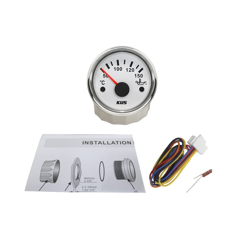 KUS Oil Temperature Display 50-150 °C with Backlight 12 V/24
