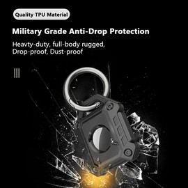 Sichy Airtag Schlüsselanhänge, IPX8 Wasserdicht weiche TPU-Hülle mit Schlüsselring, kompatibel für AirTag-Tracker, Airtags-Schlüsselanhänger,Kratzfest,Mini-Hülle für AirTags-Tracker