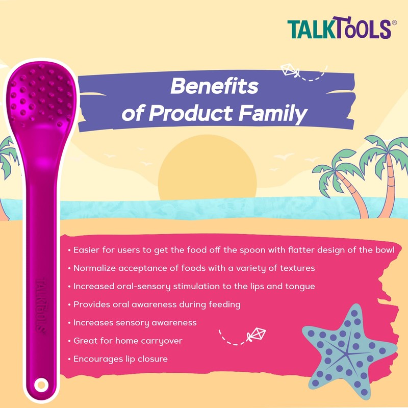 TalkTools Cucharas granate Bumpy (12 unidades)