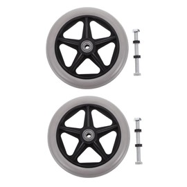 Ipetboom 2pcs Wheelchair Front Wheels Replacement Non Slip Wear Resistant Durable Wheelchair Accessories with Impact and Compression Resistance for Stable Mobility