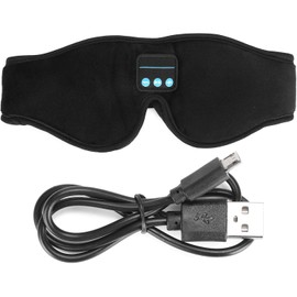 Music Eye Mask Sleep Headphones, Bluetooth Wireless 3D Sleep Mask with Built - in Headset, Soft Light - Blocking Meditation Eye Cover for Air Travel Insomnia Office Use