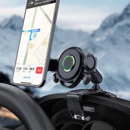 CGEAMDY Universal Handy Halterung Auto, Auto Handyhalter Handyhalterung, 360-Grad-Drehbar Dashboard Handyhalter Autocliphalterung, Multifunktionaler Armaturenbrett-Rückspiegel Autotelefonhalter
