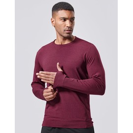 3-Pack Thermal Fleece Active Long Sleeve Shirts for Men, Athletic Crewneck Pullover Sweatshirts (Set 3, X-Large)
